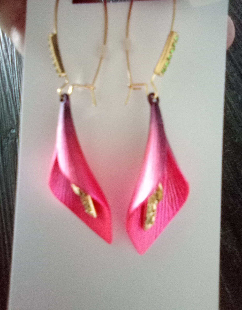 Lovely Orchid Dangle Earrings